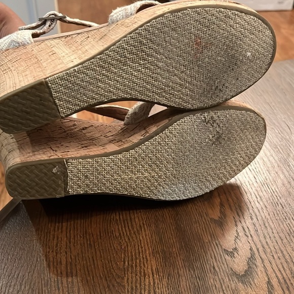 Toms Sienna brown criss cross  wedge sandals espadrille women's size 10 - Picture 5 of 5